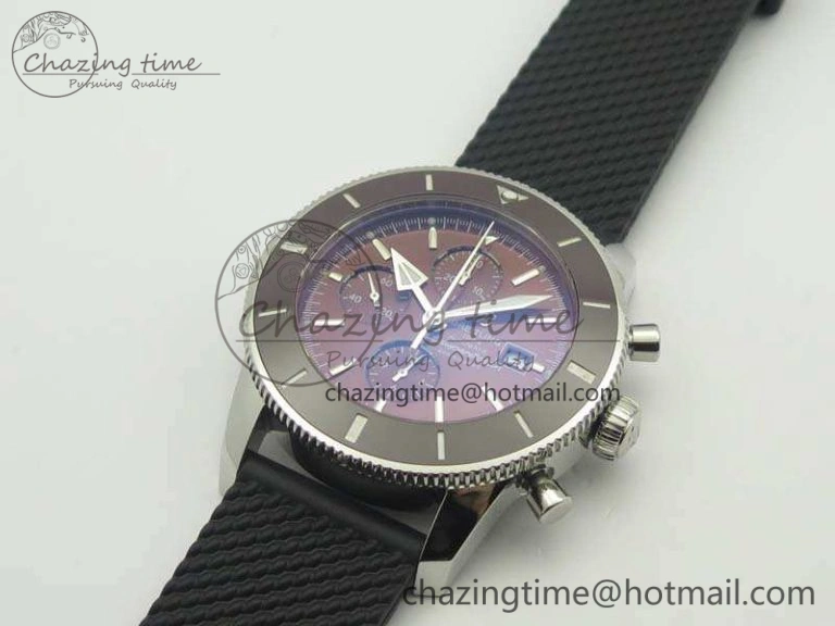 SuperOcean Heritage Ceramic Bezel SS Brown Dial On Rubber Strap A SmartChoice 5658