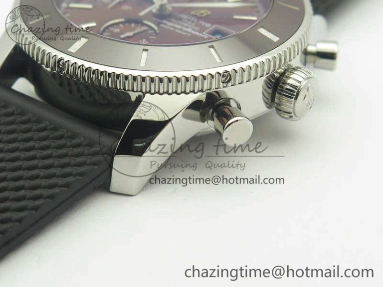 SuperOcean Heritage Ceramic Bezel SS Brown Dial On Rubber Strap A SmartChoice 5658