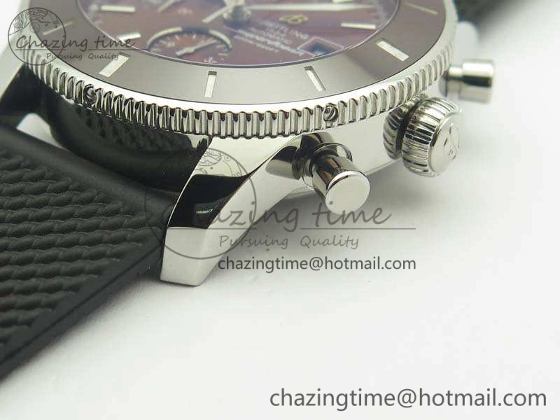 SuperOcean Heritage Ceramic Bezel SS Brown Dial On Rubber Strap A SmartChoice 5658
