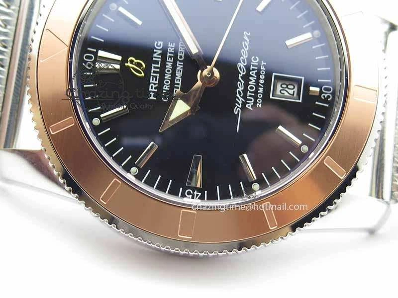 SuperOcean Heritage SS Black Dial On SS Mesh Bracelet A Trendy 5729