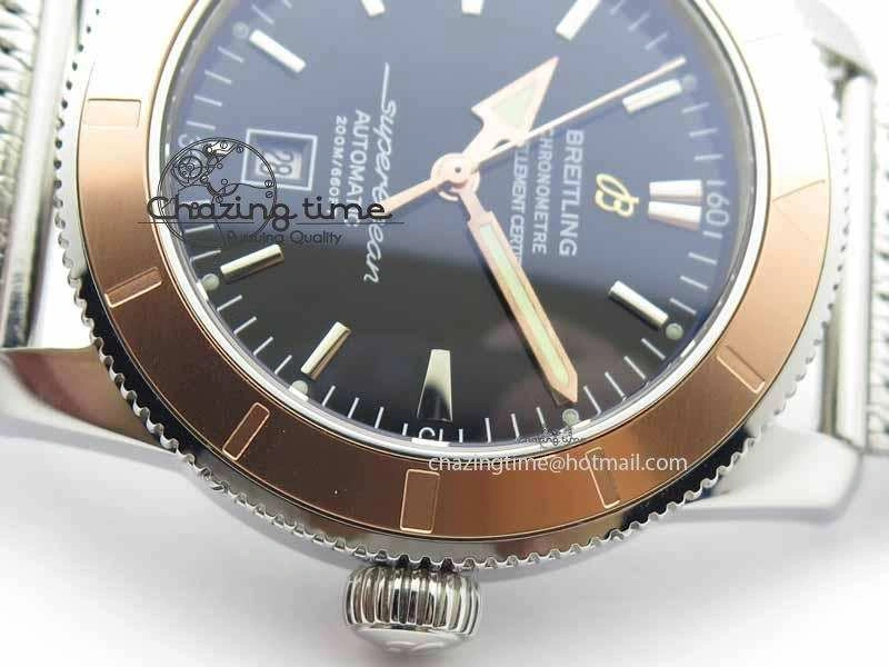SuperOcean Heritage SS Black Dial On SS Mesh Bracelet A Trendy 5729