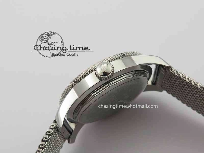 SuperOcean Heritage SS Black Dial On SS Mesh Bracelet A Trendy 5729
