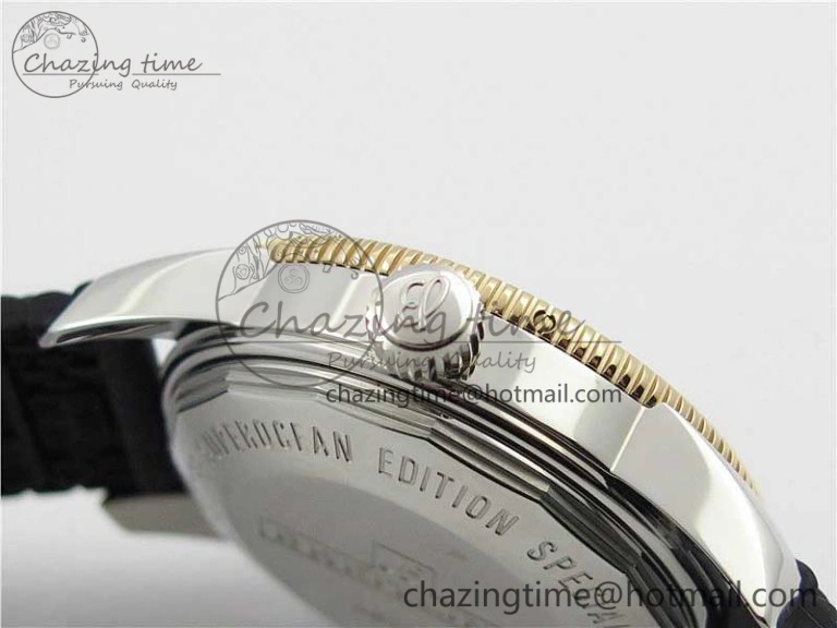 SuperOcean Heritage ii 42mm SS RG GF 1:1 Best Edition Black Dial Black Bezel on Black Rubber Strap A2824 V Elegant 5593