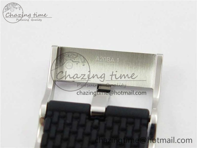 SuperOcean Heritage ii 42mm SS RG GF 1:1 Best Edition Black Dial Black Bezel on Black Rubber Strap A2824 V Elegant 5593