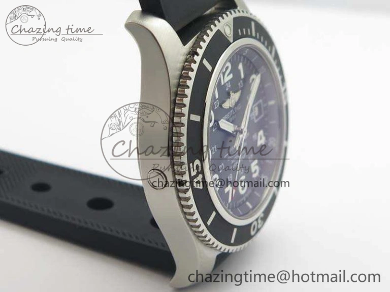 Thermal SuperOcean II A17392D7 44mm GF 1:1 Best Edition Black Dial On Rubber Strap A 5693