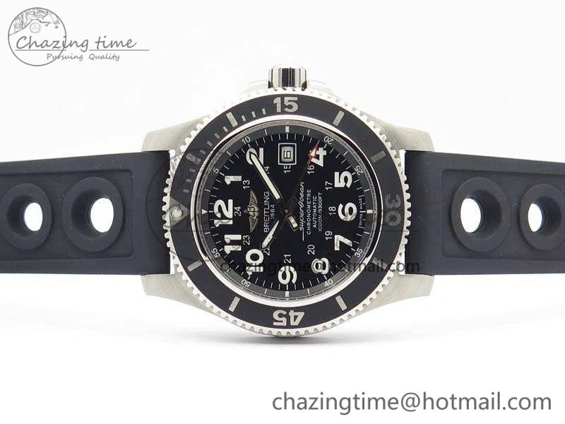 Thermal SuperOcean II A17392D7 44mm GF 1:1 Best Edition Black Dial On Rubber Strap A 5693
