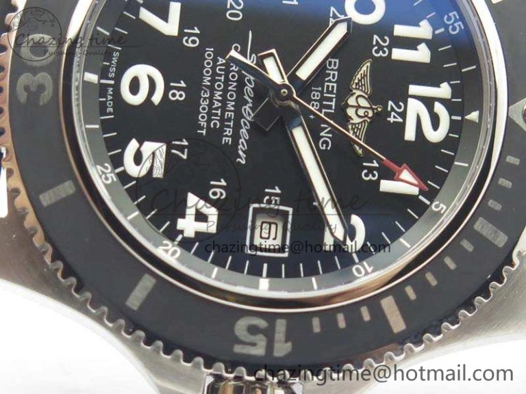 Thermal SuperOcean II A17392D7 44mm GF 1:1 Best Edition Black Dial On Rubber Strap A 5693
