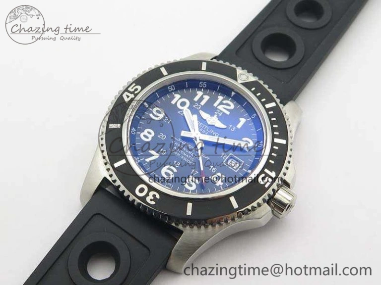 Thermal SuperOcean II A17392D7 44mm GF 1:1 Best Edition Black Dial On Rubber Strap A 5693