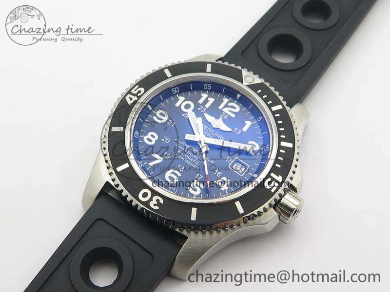 Thermal SuperOcean II A17392D7 44mm GF 1:1 Best Edition Black Dial On Rubber Strap A 5693