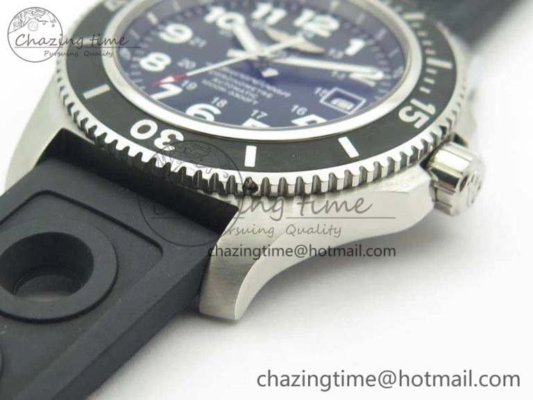 Thermal SuperOcean II A17392D7 44mm GF 1:1 Best Edition Black Dial On Rubber Strap A 5693