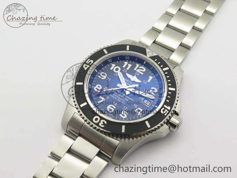 SuperOcean II A17392D7 44mm GF 1:1 Best Edition Black Dial On SS Bracelet A Durable 5695