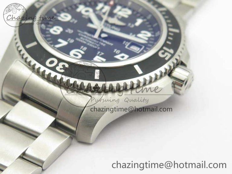 SuperOcean II A17392D7 44mm GF 1:1 Best Edition Black Dial On SS Bracelet A Durable 5695