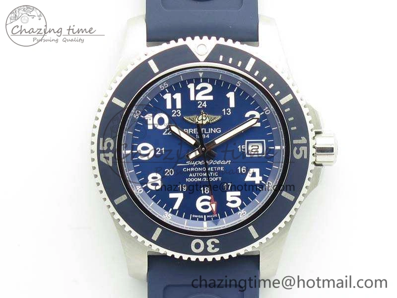 WeatherProof SuperOcean II A17392D7 44mm GF 1:1 Best Edition Blue Dial On Rubber Strap A 5687