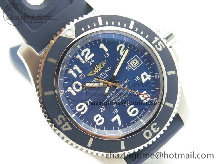 WeatherProof SuperOcean II A17392D7 44mm GF 1:1 Best Edition Blue Dial On Rubber Strap A 5687