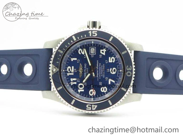 WeatherProof SuperOcean II A17392D7 44mm GF 1:1 Best Edition Blue Dial On Rubber Strap A 5687