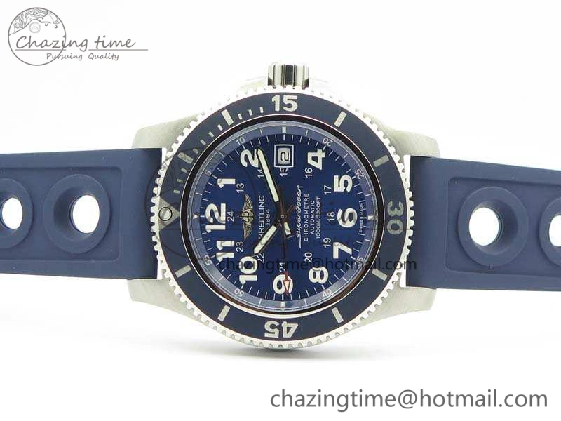 WeatherProof SuperOcean II A17392D7 44mm GF 1:1 Best Edition Blue Dial On Rubber Strap A 5687