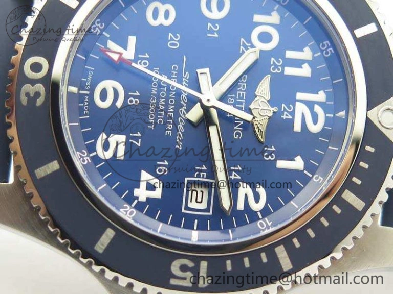 WeatherProof SuperOcean II A17392D7 44mm GF 1:1 Best Edition Blue Dial On Rubber Strap A 5687