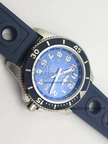WeatherProof SuperOcean II A17392D7 44mm GF 1:1 Best Edition Blue Dial On Rubber Strap A 5687