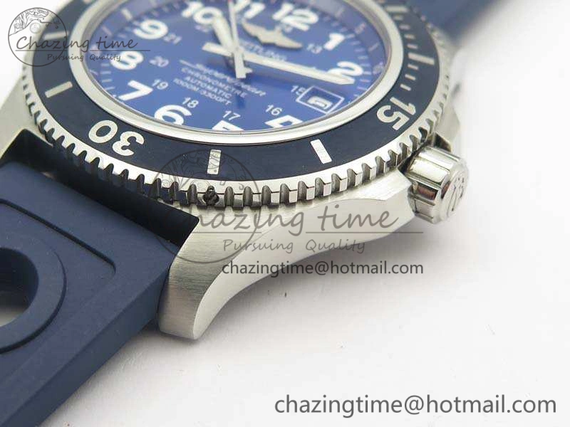 WeatherProof SuperOcean II A17392D7 44mm GF 1:1 Best Edition Blue Dial On Rubber Strap A 5687