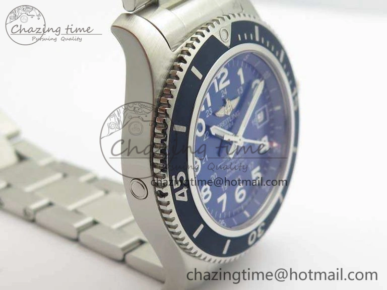 SuperOcean II A17392D7 44mm GF 1:1 Best Edition Blue Dial On SS Bracelet A ZipUp 5689