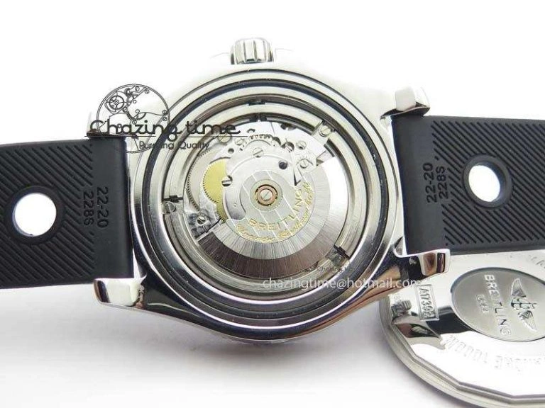 Comfortable SuperOcean II A17392D7 44mm Noob 1:1 Best Edition Black Dial On Black Rubber Strap A 5761