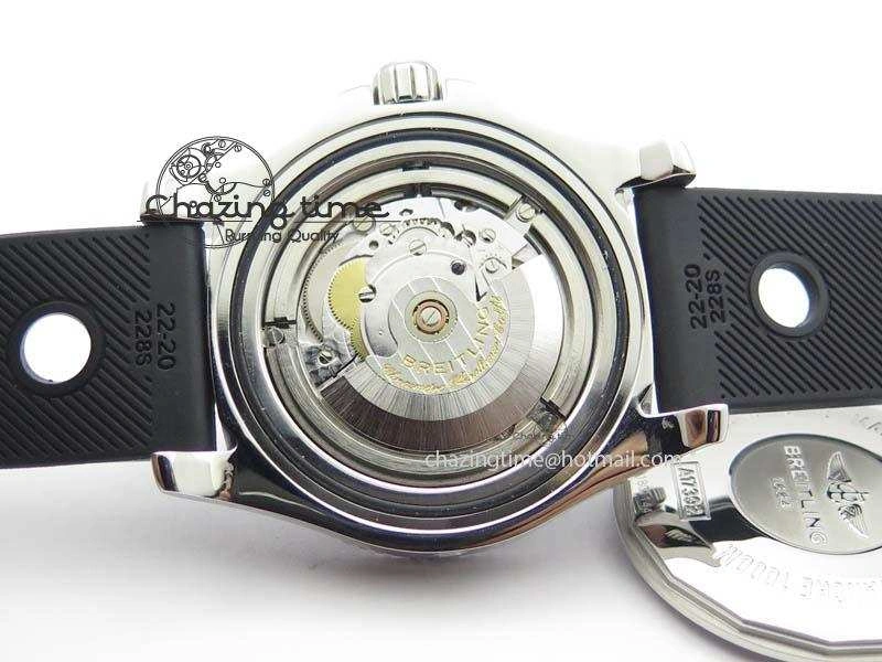 Comfortable SuperOcean II A17392D7 44mm Noob 1:1 Best Edition Black Dial On Black Rubber Strap A 5761