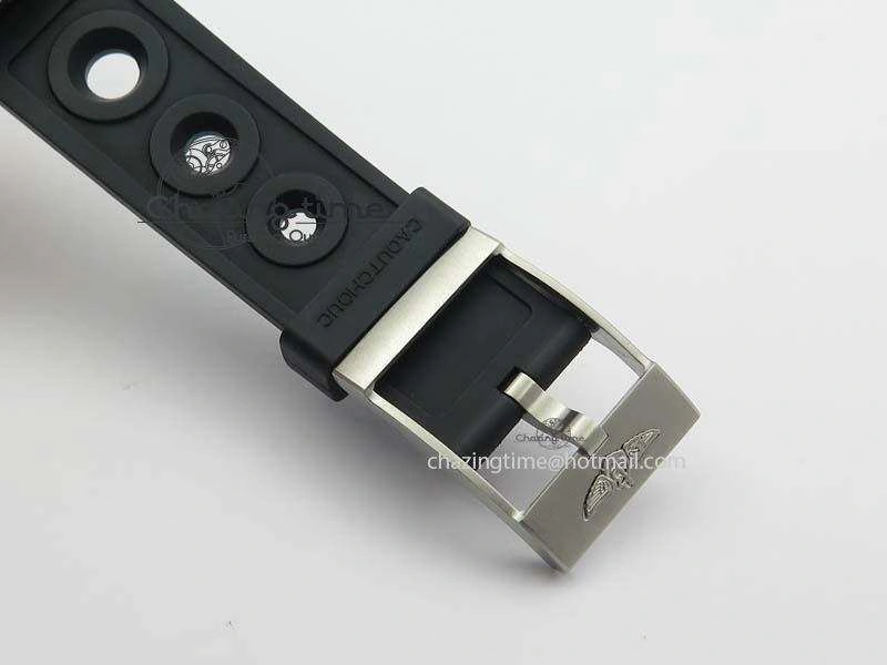 Comfortable SuperOcean II A17392D7 44mm Noob 1:1 Best Edition Black Dial On Black Rubber Strap A 5761