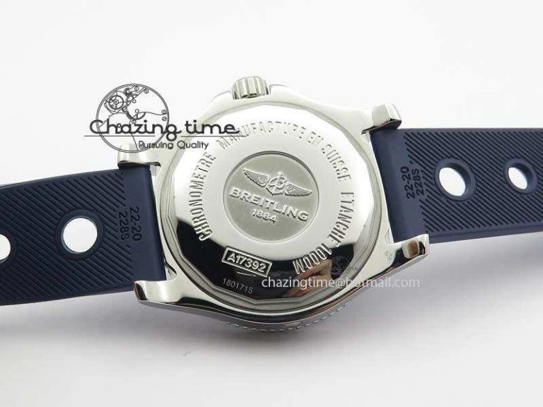 RelaxedFit SuperOcean II A17392D8 44mm Noob 1:1 Best Edition Blue Dial On Blue Rubber Strap A 5770