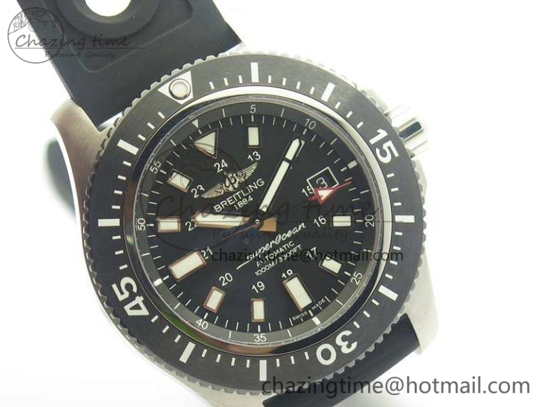 AllSeason SuperOcean II Y1739316 44mm GF 1:1 Best Edition Black Dial On Rubber Strap A 5665