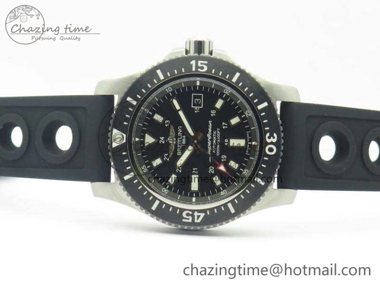 AllSeason SuperOcean II Y1739316 44mm GF 1:1 Best Edition Black Dial On Rubber Strap A 5665