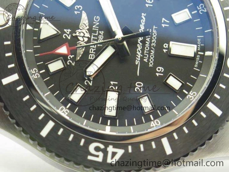 AllSeason SuperOcean II Y1739316 44mm GF 1:1 Best Edition Black Dial On Rubber Strap A 5665