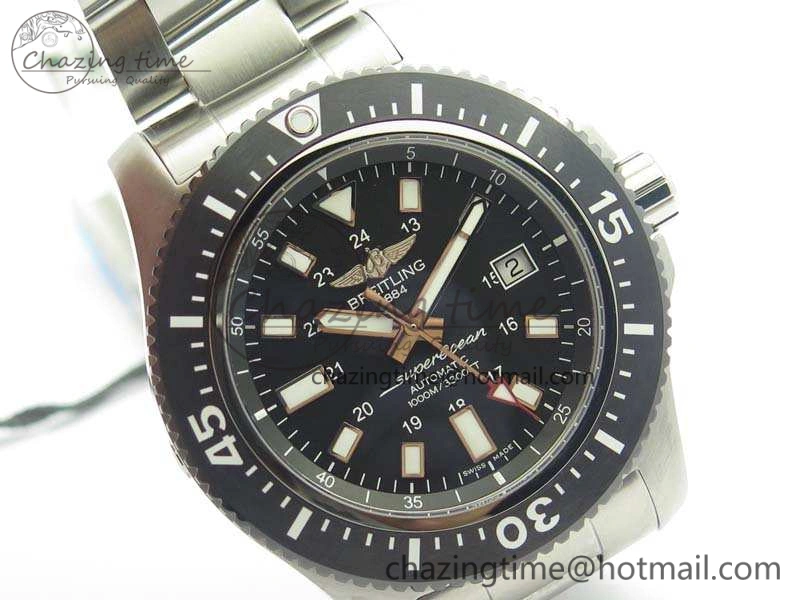 SuperOcean II Y1739316 44mm GF 1:1 Best Edition Black Dial On SS Bracelet A EasyMatch 5677