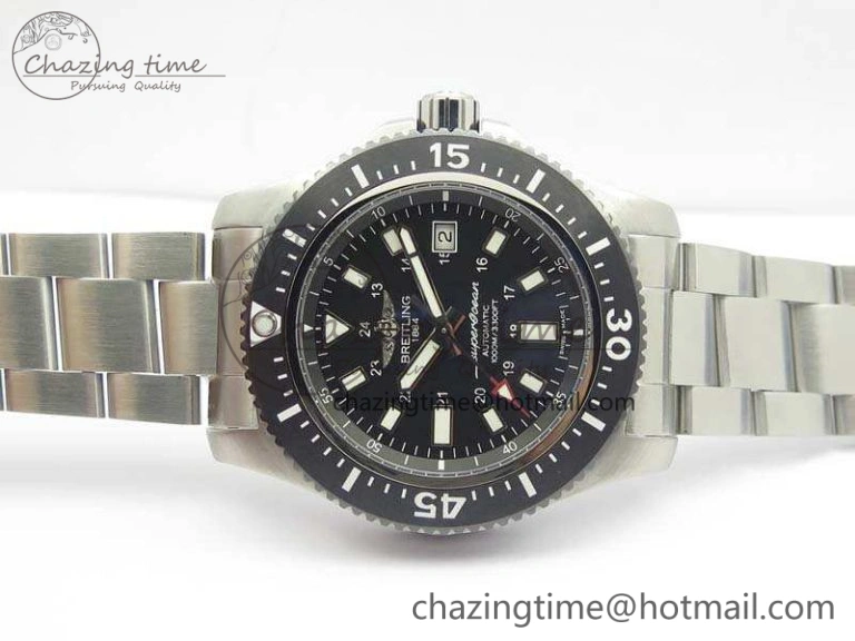 SuperOcean II Y1739316 44mm GF 1:1 Best Edition Black Dial On SS Bracelet A EasyMatch 5677