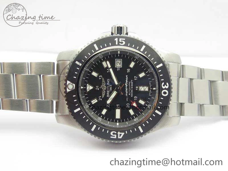 SuperOcean II Y1739316 44mm GF 1:1 Best Edition Black Dial On SS Bracelet A EasyMatch 5677