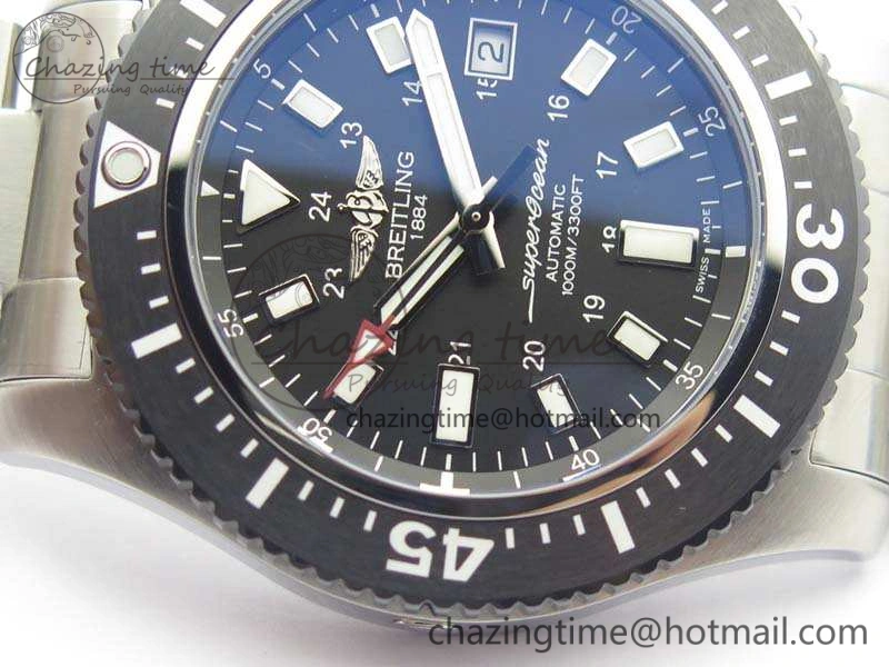 SuperOcean II Y1739316 44mm GF 1:1 Best Edition Black Dial On SS Bracelet A EasyMatch 5677