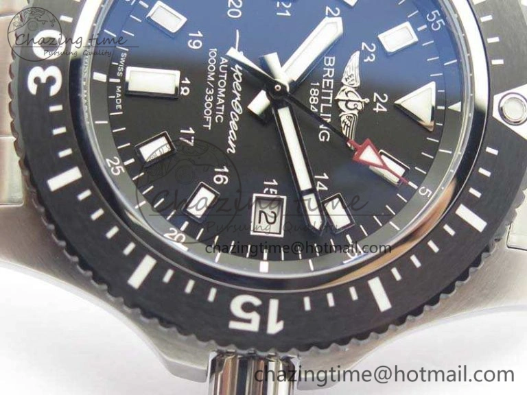 SuperOcean II Y1739316 44mm GF 1:1 Best Edition Black Dial On SS Bracelet A EasyMatch 5677