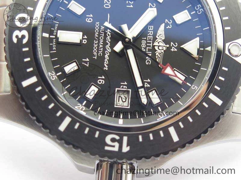 SuperOcean II Y1739316 44mm GF 1:1 Best Edition Black Dial On SS Bracelet A EasyMatch 5677