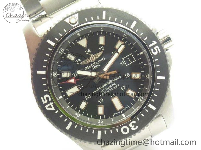 SuperOcean II Y1739316 44mm GF 1:1 Best Edition Black Dial On SS Bracelet A Minimalist 5667