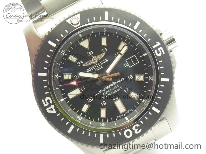 SuperOcean II Y1739316 44mm GF 1:1 Best Edition Black Dial On SS Bracelet A Minimalist 5667