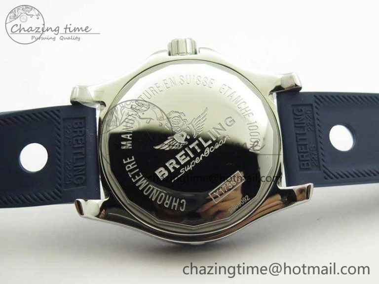 Breathable SuperOcean II Y1739316 44mm GF 1:1 Best Edition Blue Dial On Rubber Strap A 5668