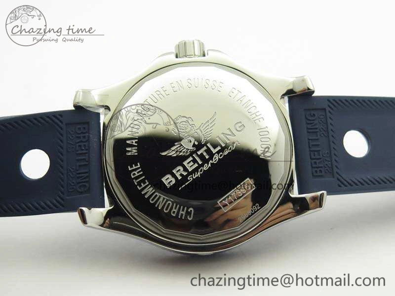 Breathable SuperOcean II Y1739316 44mm GF 1:1 Best Edition Blue Dial On Rubber Strap A 5668