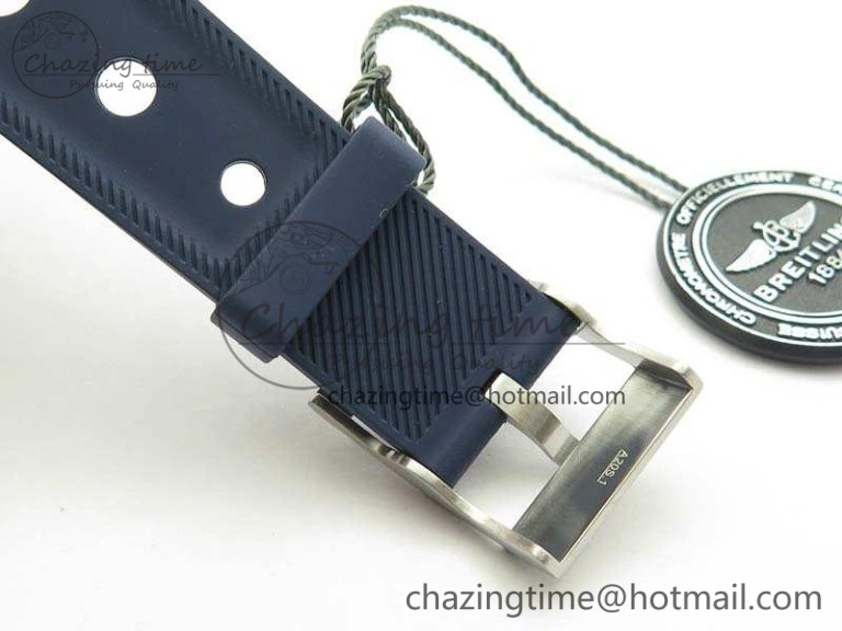 Breathable SuperOcean II Y1739316 44mm GF 1:1 Best Edition Blue Dial On Rubber Strap A 5668