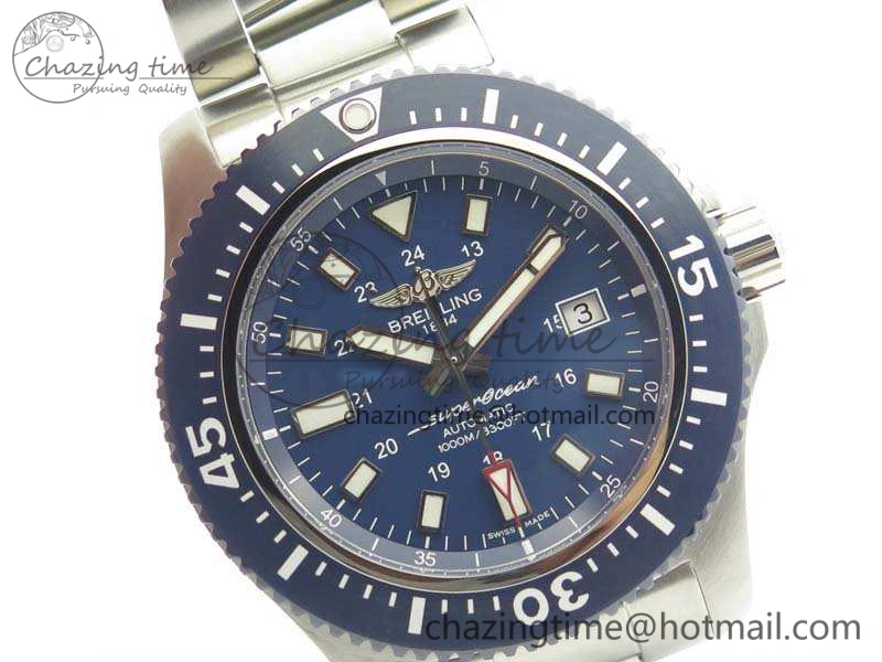 SuperOcean II Y1739316 44mm GF 1:1 Best Edition Blue Dial On SS Bracelet A Bright 5676