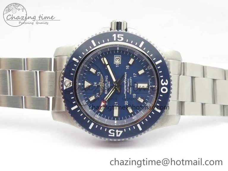 SuperOcean II Y1739316 44mm GF 1:1 Best Edition Blue Dial On SS Bracelet A Bright 5676
