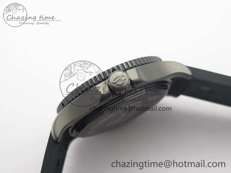 Timeless SuperOcean M17393 DLC GF 1:1 Best Edition Black Dial On Rubber Strap A 5680