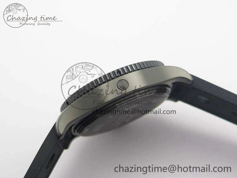 Timeless SuperOcean M17393 DLC GF 1:1 Best Edition Black Dial On Rubber Strap A 5680