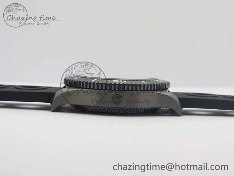 Timeless SuperOcean M17393 DLC GF 1:1 Best Edition Black Dial On Rubber Strap A 5680