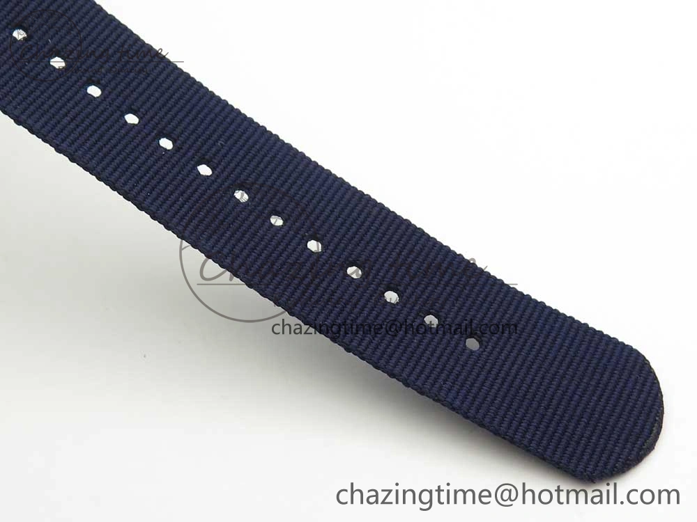 SuperOcean OuterNown 44mm Black Ceramic Bezel Blue Dial on Blue Nylon Strap A Packable 5604