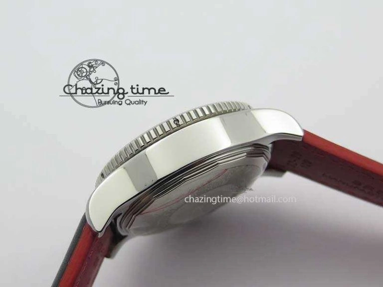 SuperOcean SteelFish SS Black Dial On Black Leather Strap A Colorful 5747
