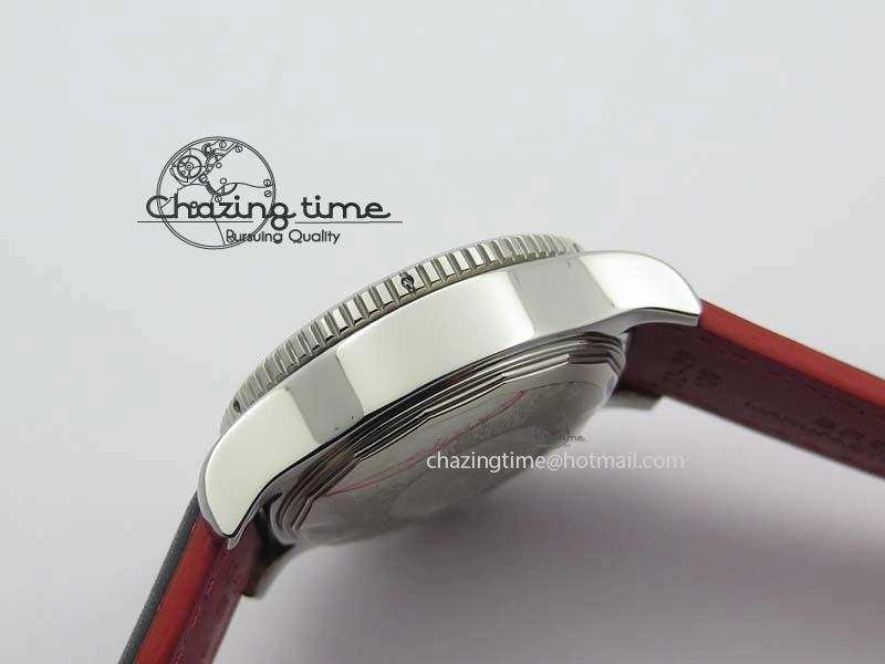 SuperOcean SteelFish SS Black Dial On Black Leather Strap A Colorful 5747